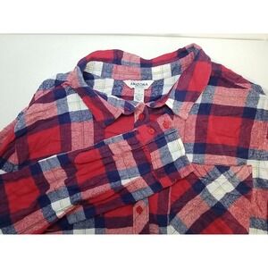 ARIZONA JEAN CO Womens Plaid Flannel Shirt‎ Long Sleeve Button Up XL